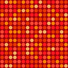 Red Dots Seamless Pattern. Abstract Dots Circles Pattern.