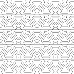 Triple Triangles Rounded Pattern. Vector Triple Shape Triangles.