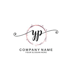 YP beautiful Initial handwriting logo template
