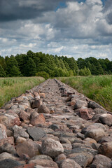 Fototapeta na wymiar stone path in the countryside