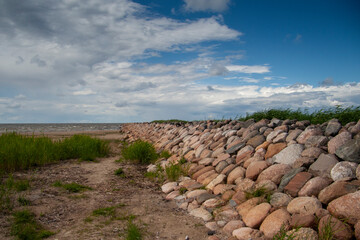old stone wall and sky