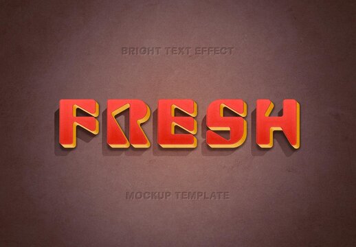 Retro Futuristic Text Effect Mockup