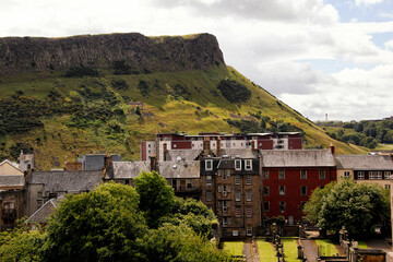 Arthur’s seat above the old town of Edinburgh, Scotland