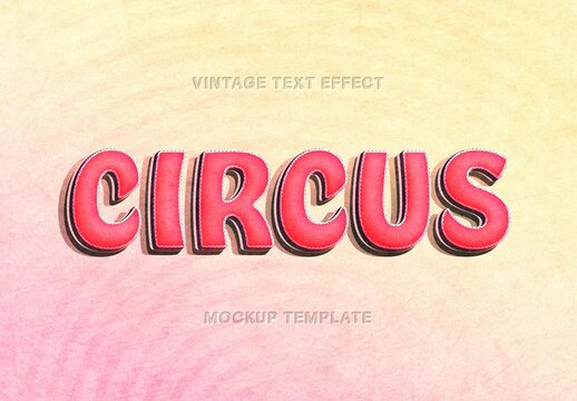 Festive Retro Text Effect Mockup