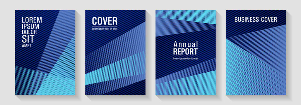 Linear geometry poster vector templates.