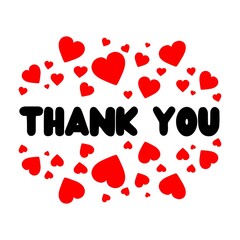 Thank You Card. Hand Written Lettering for Title, Heading, Photo Overlay, Wedding Invitation, Thank You Message.