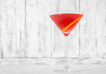 Glass of Cosmopolitan cocktail