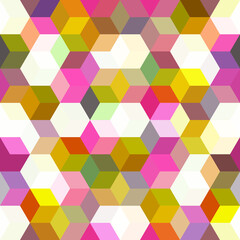 Hexagon grid seamless vector background.