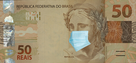 Dinheiro Brasileiro mascarado, dinheiro protegido, dinheiro contaminado, dinheiro desvalorizado, dinheiro brasileiro, protegendo seu dinheiro, dinheiro livre de covid-19, dinheiro protegido de corona