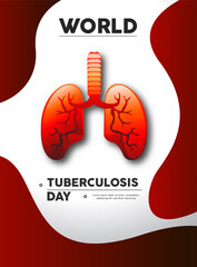 Vector illustration of World Tuberculosis Day. Poster and Banner Background. 