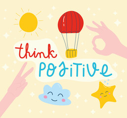 think positive lettering