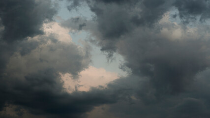 Fototapeta na wymiar Dramatic thunderstorm clouds, weather concept