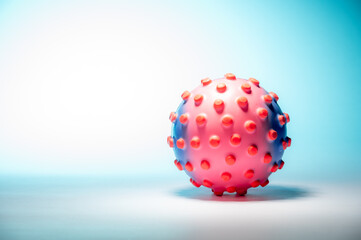 Concept image of the coronavirus on the blue background