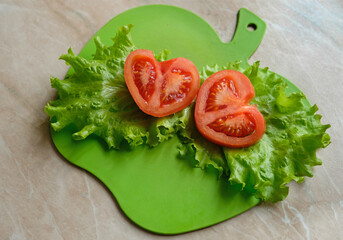 Tomatoes and lettuce