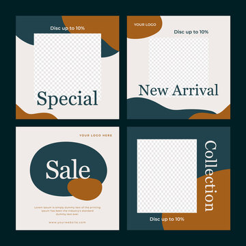 Abstract Unique Editable modern Social Media banner Template. Promotional web banner for social media. Elegant sale and discount promo. Vector illustration.