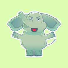 cute fun elephant illustration