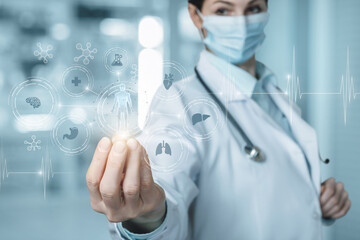 Patient internal organs study concept.