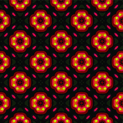  Geometric vector pattern with triangular elements. Seamless abstract ornament for wallpapers and backgrounds. 