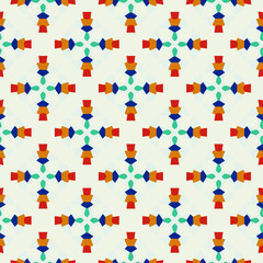  Geometric vector pattern with triangular elements. Seamless abstract ornament for wallpapers and backgrounds. 