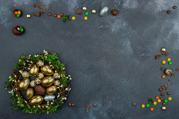 modern greeting card for the celebration of Easter