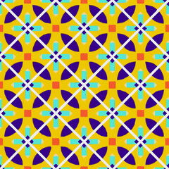  Geometric vector pattern with triangular elements. Seamless abstract ornament for wallpapers and backgrounds. 