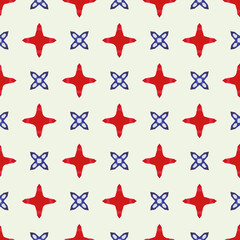 Obraz premium Geometric vector pattern with triangular elements. Seamless abstract ornament for wallpapers and backgrounds. 