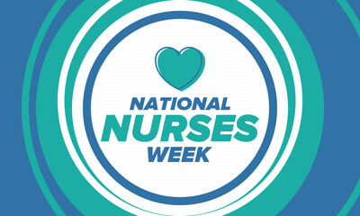 National Nurses Week. Thank you nurses. Medical and health care concept. Fighters against viruses and diseases. In honour of the doctors. Celebrated annual in United States. Vector illustration poster