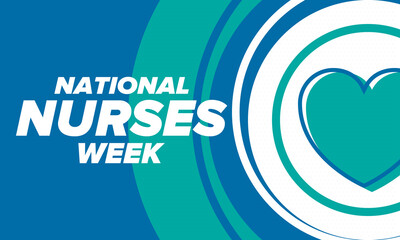 National Nurses Week. Thank you nurses. Medical and health care concept. Fighters against viruses and diseases. In honour of the doctors. Celebrated annual in United States. Vector illustration poster