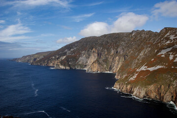 Fototapeta na wymiar The cliffs of Slieve League, a wonderful hiking area, County Donegal, Ireland