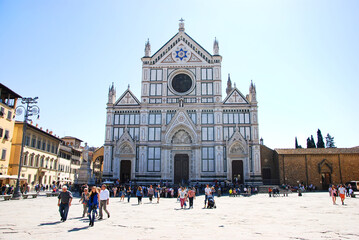 Obraz premium La chiesa di Santa Croce a Firenze, in Italia.