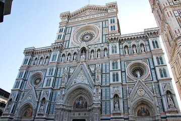 Fototapeta na wymiar La cattedrale di Santa Maria del Fiore a Firenze.