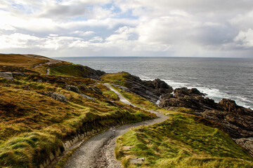 Fototapeta na wymiar Footpath at Malin Head, County Donegal, Ireland