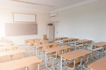 Empty classroom. Back to school concept