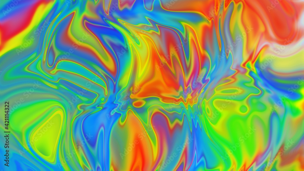 Canvas Prints an abstract wavy psychedelic background image.