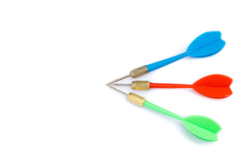 Dart arrows on white background