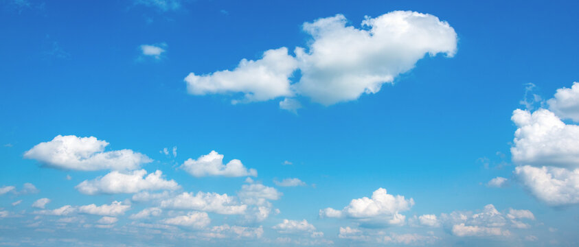 Blue sky with white clouds. © oleh11