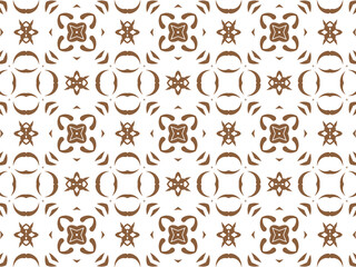 Wallpaper Geometric Seamless Ornament Abstract Pattern Brown and white, For print and Background. Geometric Tile Digital Paper.