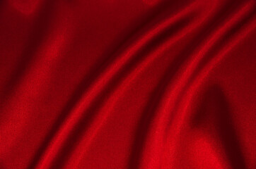 red satin or silk fabric as background