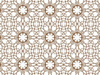 Wallpaper Geometric Seamless Ornament Abstract Pattern Brown and white, For print and Background. Geometric Tile Digital Paper.
