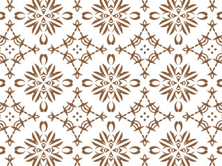 Wallpaper Geometric Seamless Ornament Abstract Pattern Brown and white, For print and Background. Geometric Tile Digital Paper.