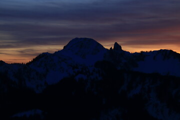 Sonnenuntergang an Blankenstein, Ri&szlig;erkogl und Setzberg