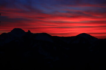 Sonnenuntergang an Blankenstein, Ri&szlig;erkogl und Setzberg