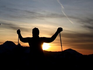 Sonnenuntergang an Blankenstein, Ri&szlig;erkogl und Setzberg