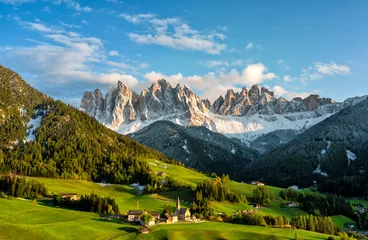 Crédence en verre imprimé Dolomites Beautiful landscape of Italian dolomites - Santa Magdalena