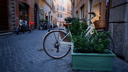 Italian old style bicycle in Rome
