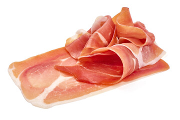 Jamon, jerked meat, isolated on white background. High resolution image