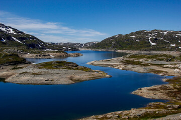 Fototapeta na wymiar Lake at Haukelifjell, Hardangervidda, Norway