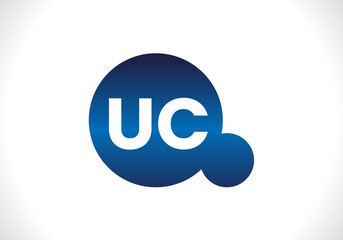 U C Letter Logo Design. Creative U C Letters icon vector.