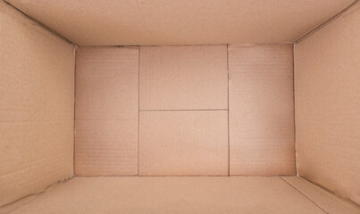 empty inside brown box carton paper package
