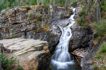 waterfall in the mountains